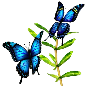 Fantasy Blue Butterflies Png 61 PNG Image