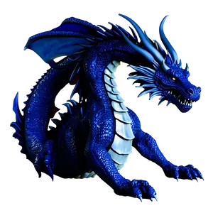 Fantasy Blue Dragon Design Png 06252024 PNG Image