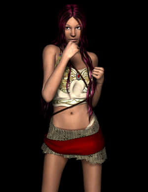 Fantasy Character_ Pensive Pose PNG image with transparent background