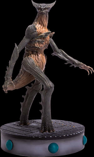 Fantasy Creature Statueon Display PNG image with transparent background