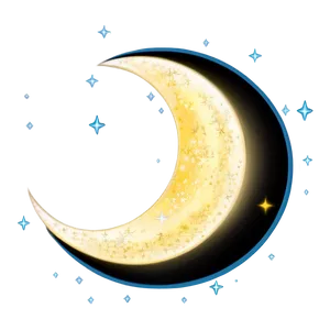 Fantasy Crescent Moon Png Qge PNG Image