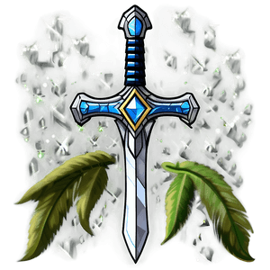Fantasy Diamond Sword Drawing PNG 05252024 PNG
