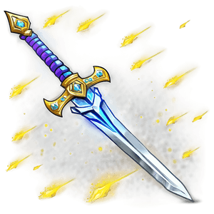 Fantasy Diamond Sword Drawing PNG iwd47 PNG