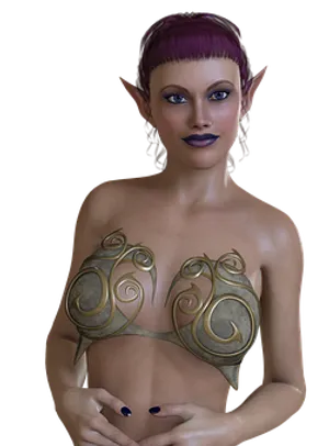 Fantasy_ Elf_ Female_ Portrait PNG Image