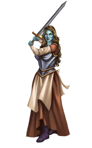 Fantasy Elf Warrior Artwork PNG Image