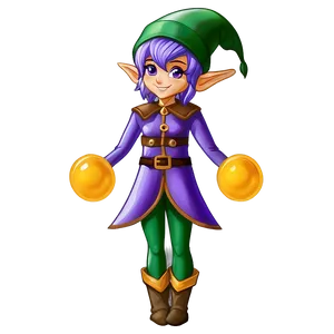 Fantasy Elf With Purple Hair Png Wsa PNG Image