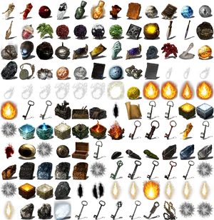 Fantasy Game Items Collection PNG Image