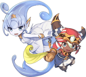 Fantasy Genieand Adventurer PNG image with transparent background