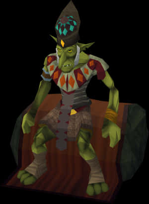 Fantasy Goblin Character3 D Model PNG