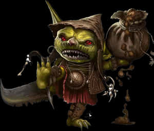 Fantasy Goblin Warrior Artwork PNG