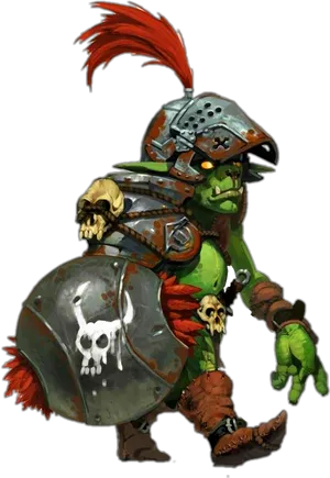 Fantasy Goblin Warrior Artwork PNG Image