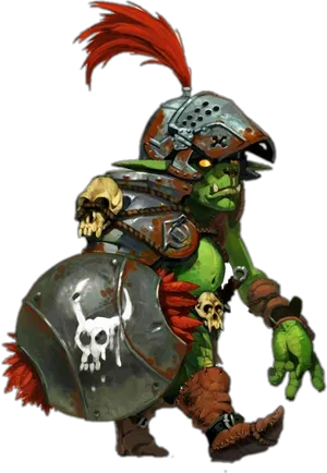 Fantasy Goblin Warrior Artwork PNG Image