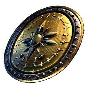 Fantasy Gold Shield Png Qin PNG Image