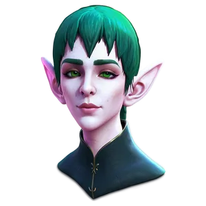 Fantasy Green Hair Elf Png Rxn28 PNG Image