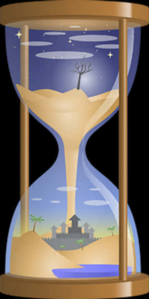 Fantasy Hourglass Artwork PNG image with transparent background