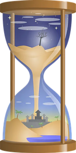 Fantasy Hourglass Artwork PNG Image