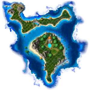 Fantasy Island Map PNG pdd PNG