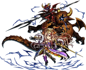 Fantasy Knightand Dragon Battle Artwork PNG Image