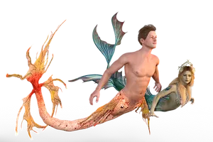 Fantasy_ Mermaid_ Couple_ Artwork PNG Image