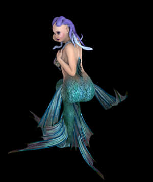 Fantasy Mermaid Illustration PNG image with transparent background
