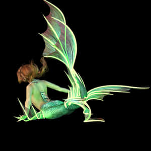 Fantasy Mermaid Illustration PNG image with transparent background