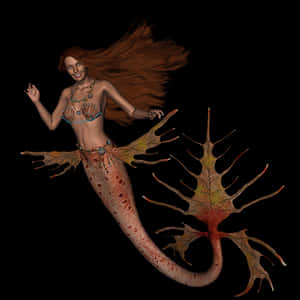 Fantasy Mermaid Illustration PNG image with transparent background