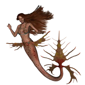 Fantasy Mermaid Illustration PNG Image