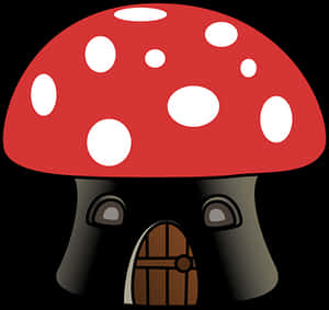 Fantasy Mushroom House Illustration PNG with transparent background