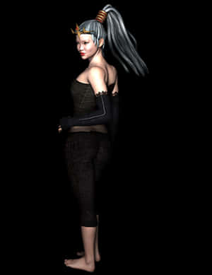Fantasy Queen Character Rendering PNG image with transparent background
