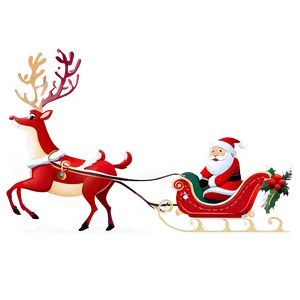 Fantasy Santa Sleigh And Reindeer Image Png Wwj PNG Image