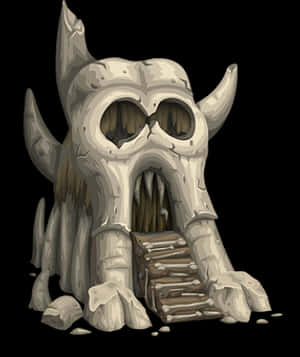 Fantasy Skull Mountain Entrance PNG image with transparent background
