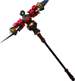 Fortnite Dragon Axe Png Image - Fortnite Red And Black Pickaxe, Transparent Png PNG image with transparent background
