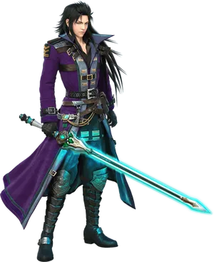 Fantasy Sword Wielder Character PNG Image