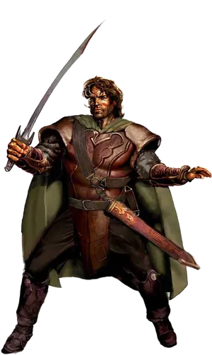 Fantasy Swordmaster Adventure PNG Image