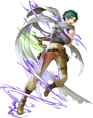 Fantasy Thief Action Pose PNG Image