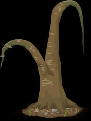 Fantasy Tree Creature Illustration PNG image with transparent background
