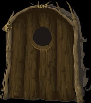Fantasy Tree Door Illustration PNG image with transparent background