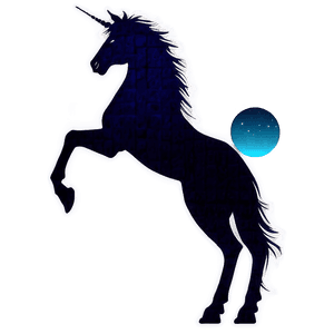 Fantasy Unicorn Silhouette PNG ucb PNG