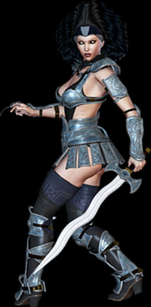 Fantasy Warrior Woman Armor PNG image with transparent background