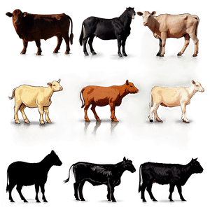 Farm Animal Silhouettes PNG 67 PNG