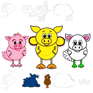 Farm Animals Coloring Page Png Ppo59 PNG Image