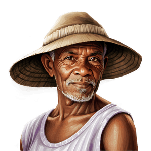 Farmer Portrait PNG ull PNG image with transparent background