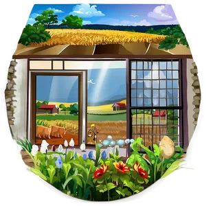 Farmhouse Scenery Png Bvg66 PNG Image