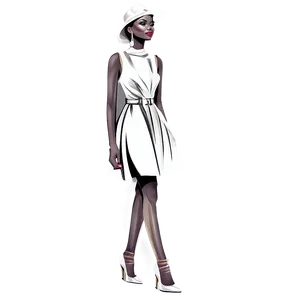 Fashion Illustration Art Png Hef PNG Image