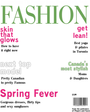 Fashion Magazine Cover Spring Fever PNG Image