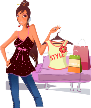 Fashion Clipart Fashion Girl - Fashion Girl Clipart Png, Transparent Png PNG with transparent background