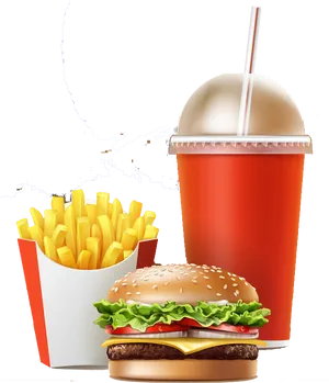 Fast Food Combo Meal.png PNG Image