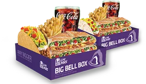 Fast Food Taco Combo Meal PNG Image