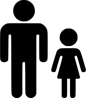 Fatherand Child Silhouette PNG Image