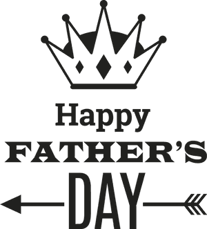 Fathers Day Celebration Crown Arrow PNG image with transparent background